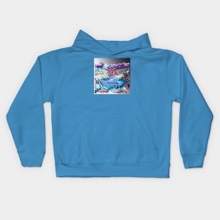 Batik Mountain Lake Kids Hoodie